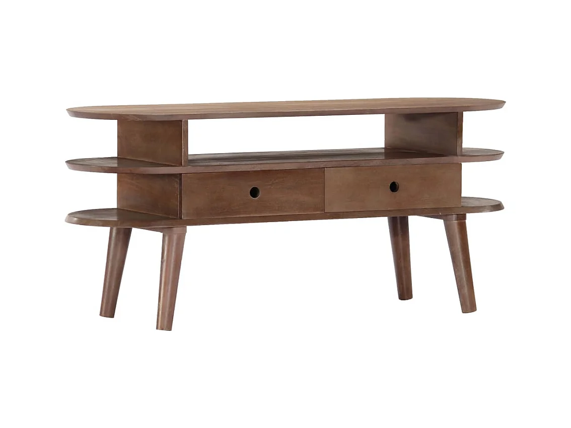 Garden Furniture -  Mueble para TV de madera maciza de acacia 110x35x50 cm
