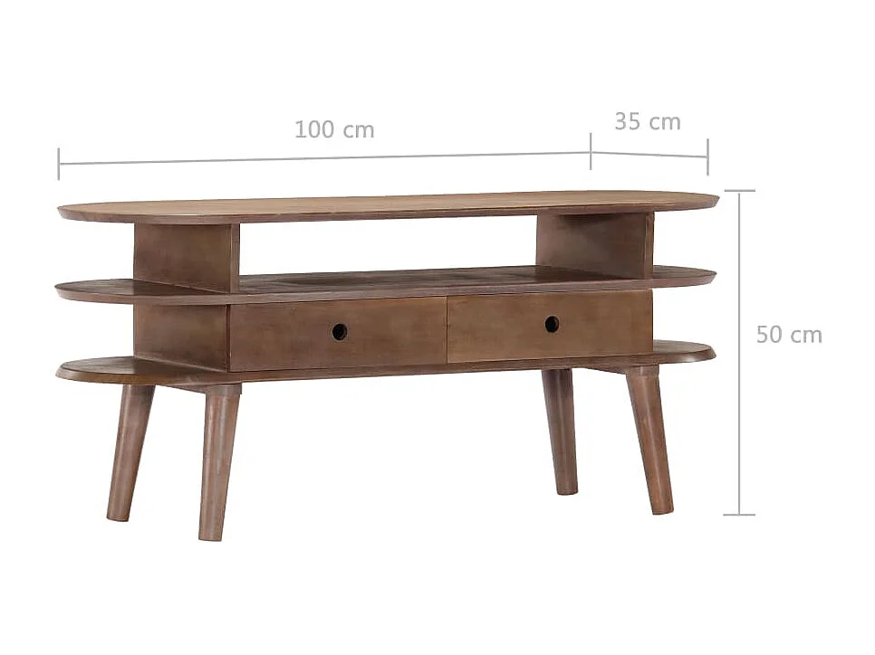 Garden Furniture -  Tv-meubel 110x35x50 cm massief acaciahout