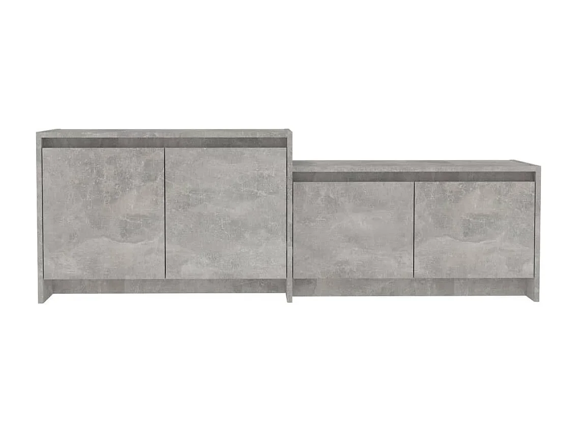 Barre  Meuble TV gris béton 146,5x35x50 cm bois d'ingénierie