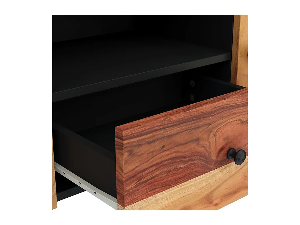 Invar  Mueble de TV madera acacia y madera contrachapada 105x33,5x46cm
