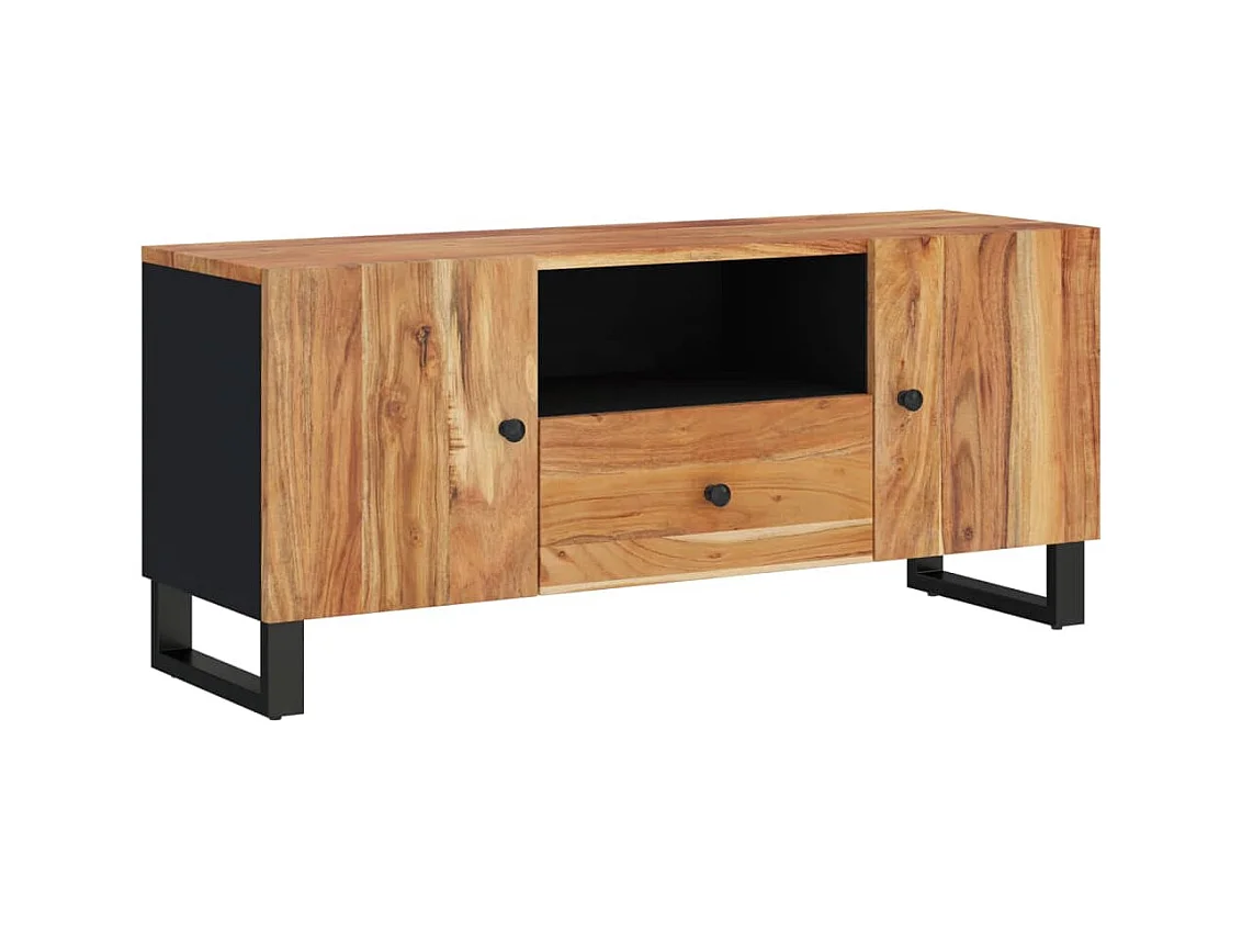 Invar  Mueble de TV madera acacia y madera contrachapada 105x33,5x46cm