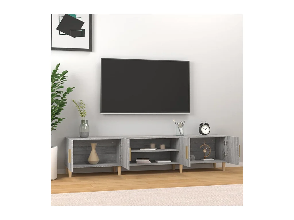 Ylenna  Meuble TV sonoma gris 180x31,5x40 cm bois d'ingénierie