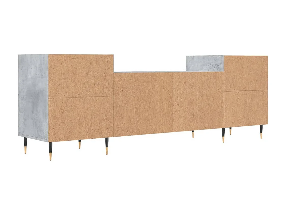 Malik Blake  Meuble TV Gris béton 160x35x55 cm Bois d'ingénierie
