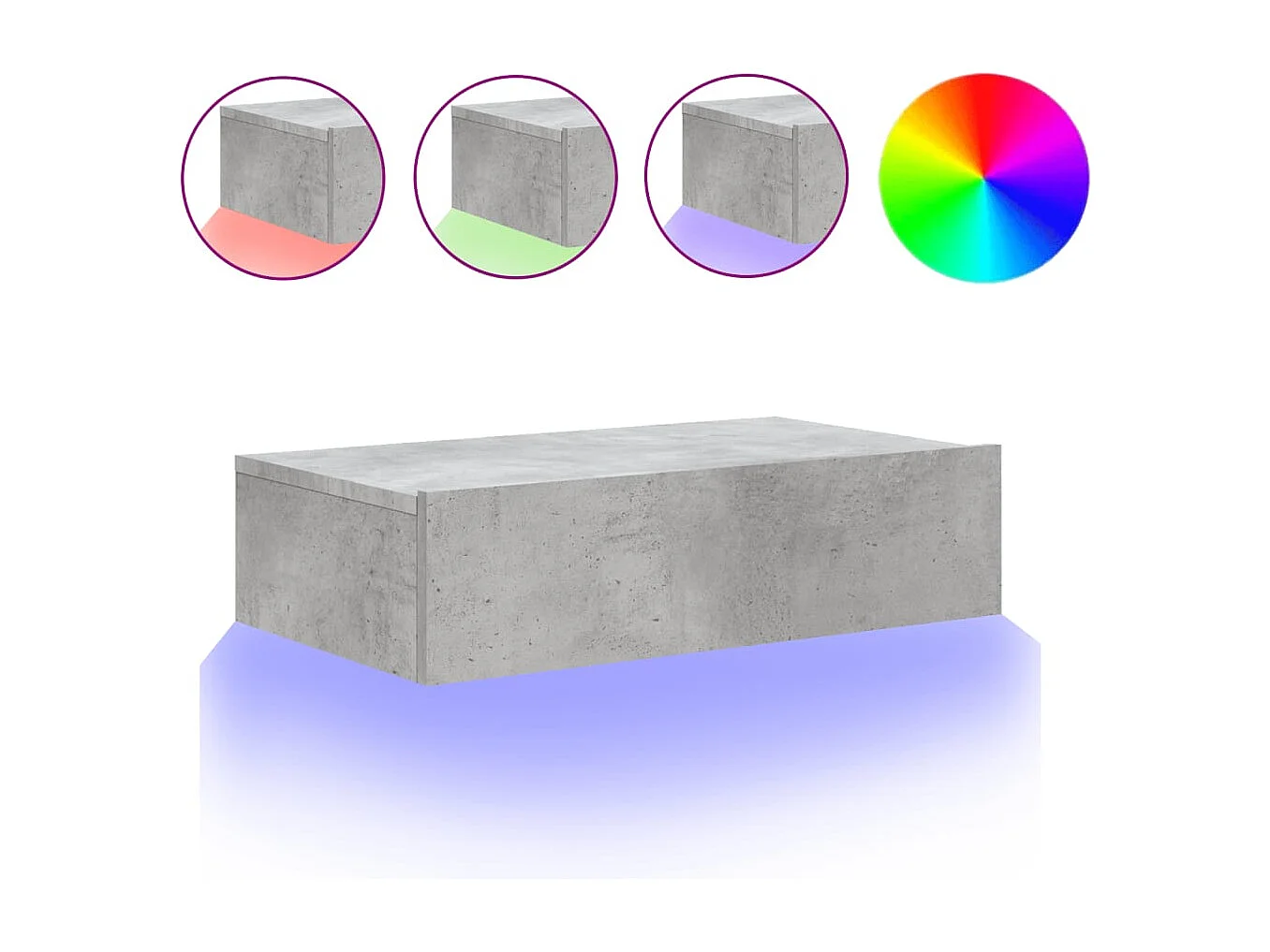 Felizia  Tv-meubel met LED-verlichting 60x35x15,5 cm betongrijs