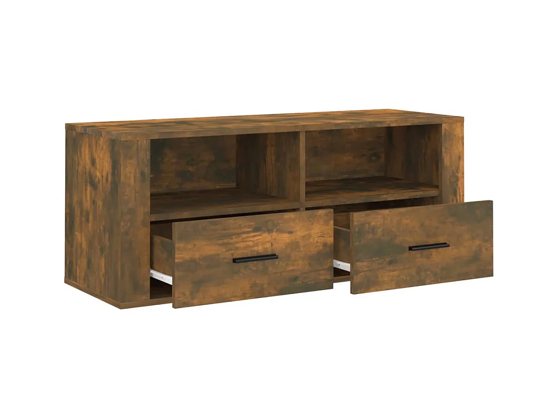 Monster  Mueble para TV madera contrachapada roble ahumado 100x35x40 cm