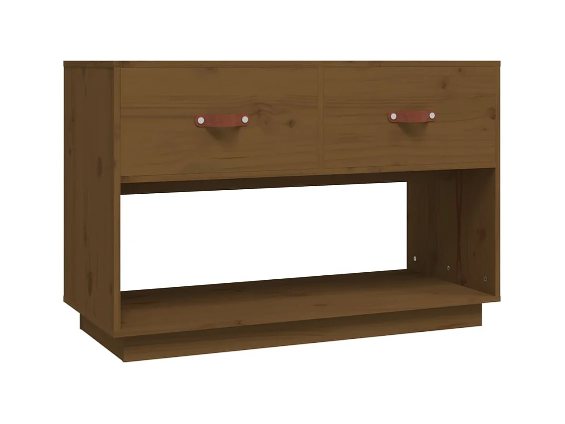 Carly Grace  Meuble TV Marron miel 90x40x60 cm Bois de pin massif