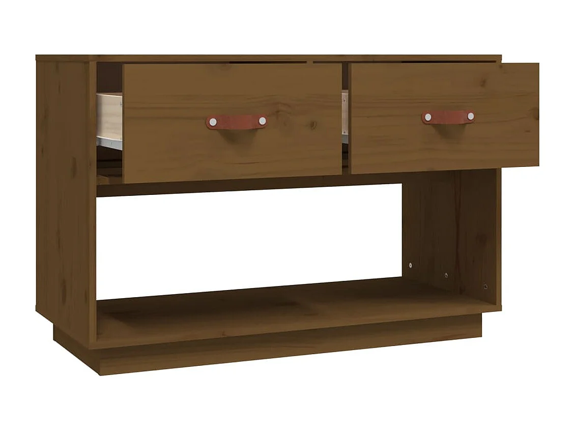 Carly Grace  Meuble TV Marron miel 90x40x60 cm Bois de pin massif