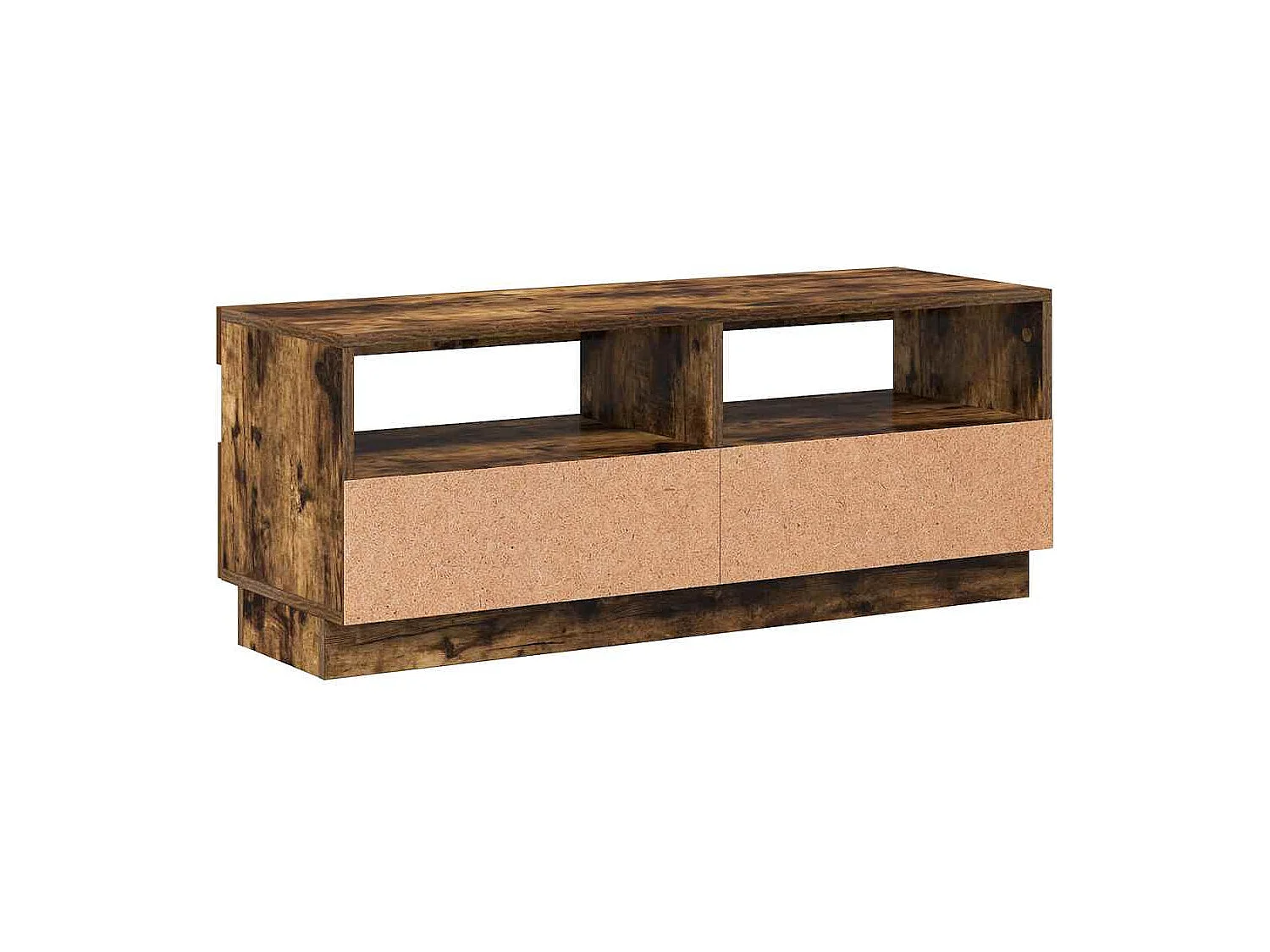 Roelant  Meuble TV avec lumières LED chêne fumé 100x35x40 cm