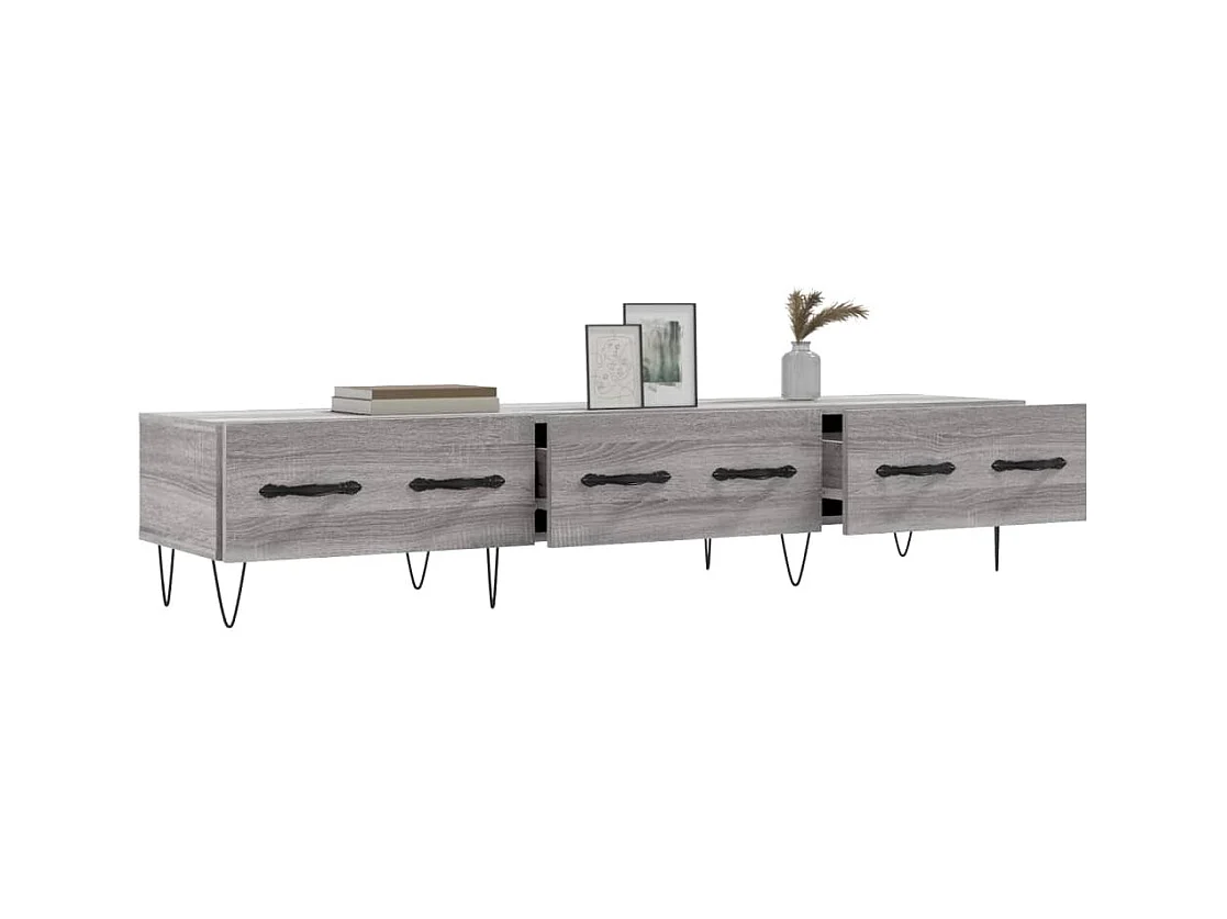 Eilve  Meuble TV sonoma gris 150x36x30 cm bois d'ingénierie