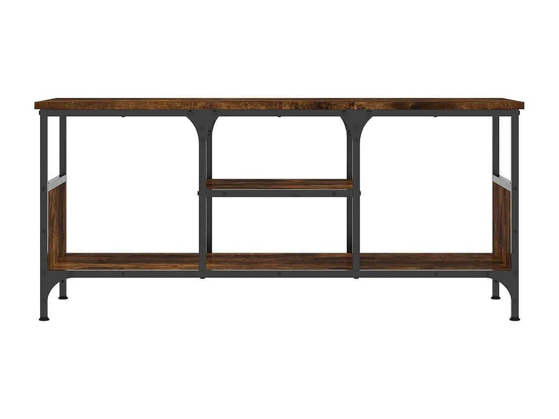 Numa  Meuble TV chêne fumé 100x35x45 cm bois d'ingénierie et fer