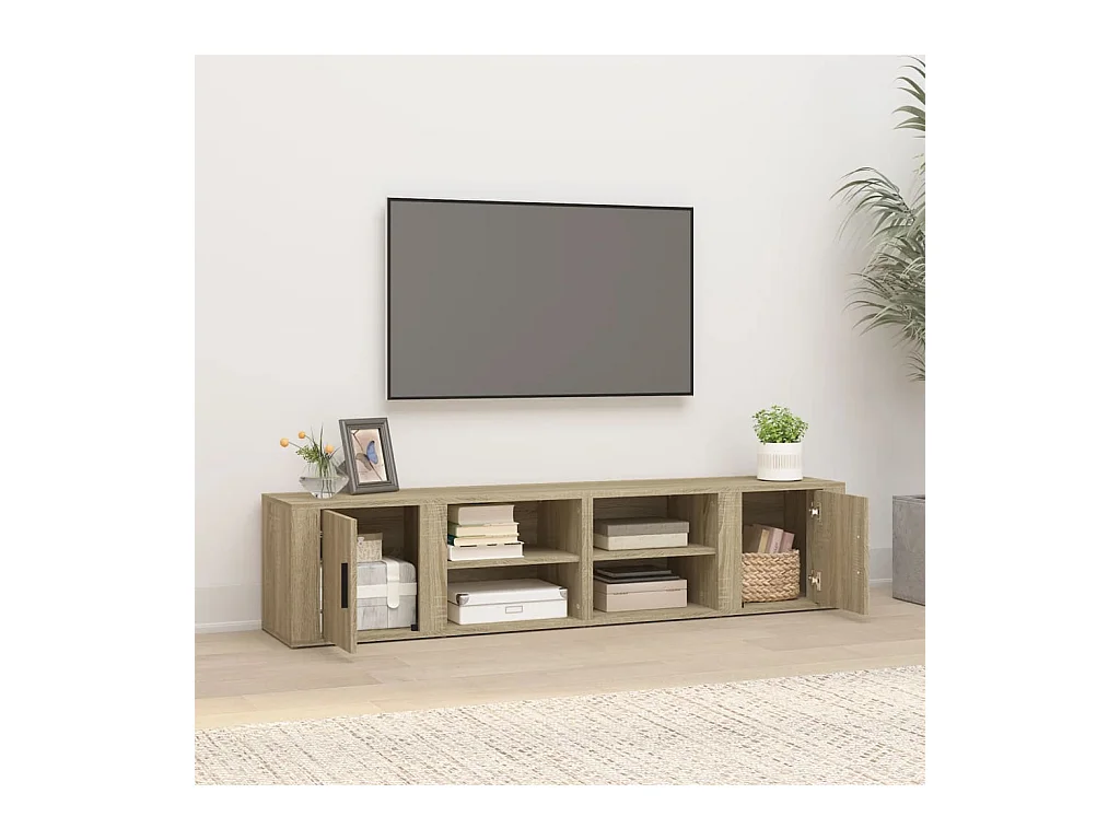Arnaldo  Meubles TV 2 pcs Chêne sonoma 80x31,5x36 cm Bois d'ingénierie