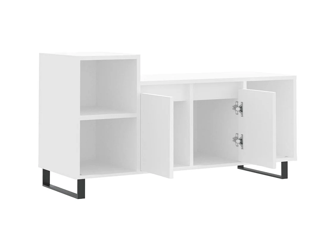 Pelkosenniemi  Meuble TV Blanc 100x35x55 cm Bois d'ingénierie