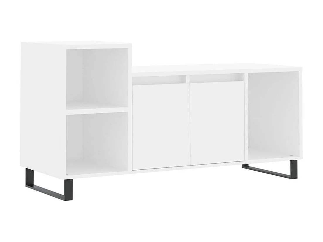 Pelkosenniemi  Meuble TV Blanc 100x35x55 cm Bois d'ingénierie