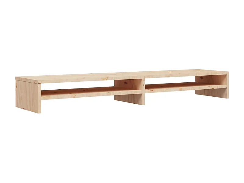 Prolenta Premium -  Soporte de monitor madera maciza de pino 100x24x13 cm