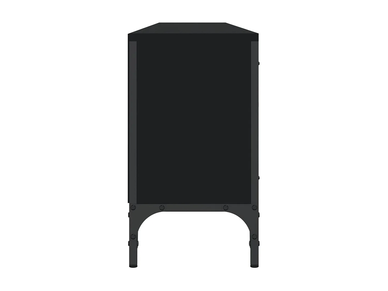 Prolenta Premium -  Meuble TV avec tiroir noir 200x25x44 cm bois d'ingénierie