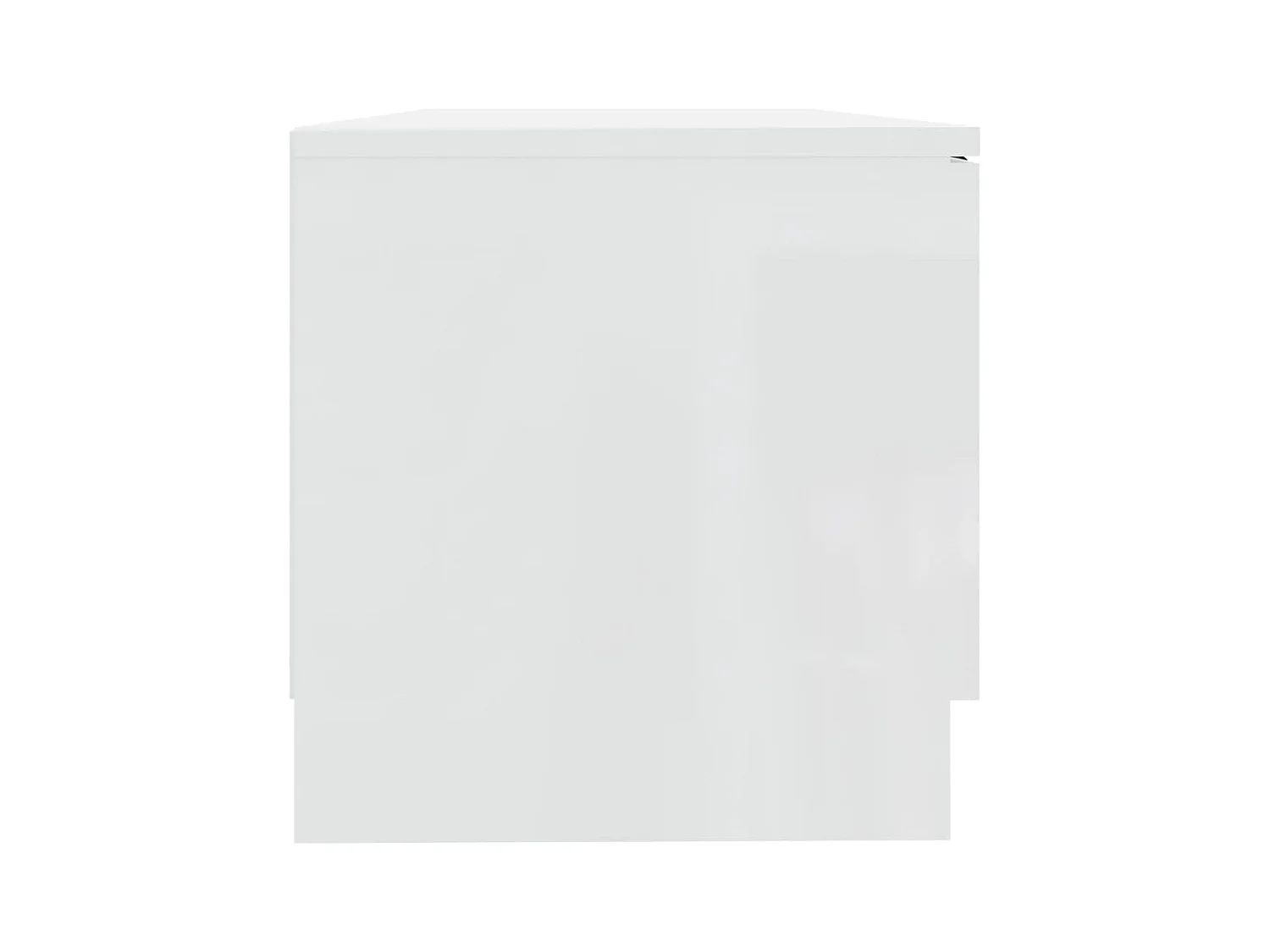 Bryvra  Meuble TV Blanc brillant 80x35x36,5 cm Bois d'ingénierie
