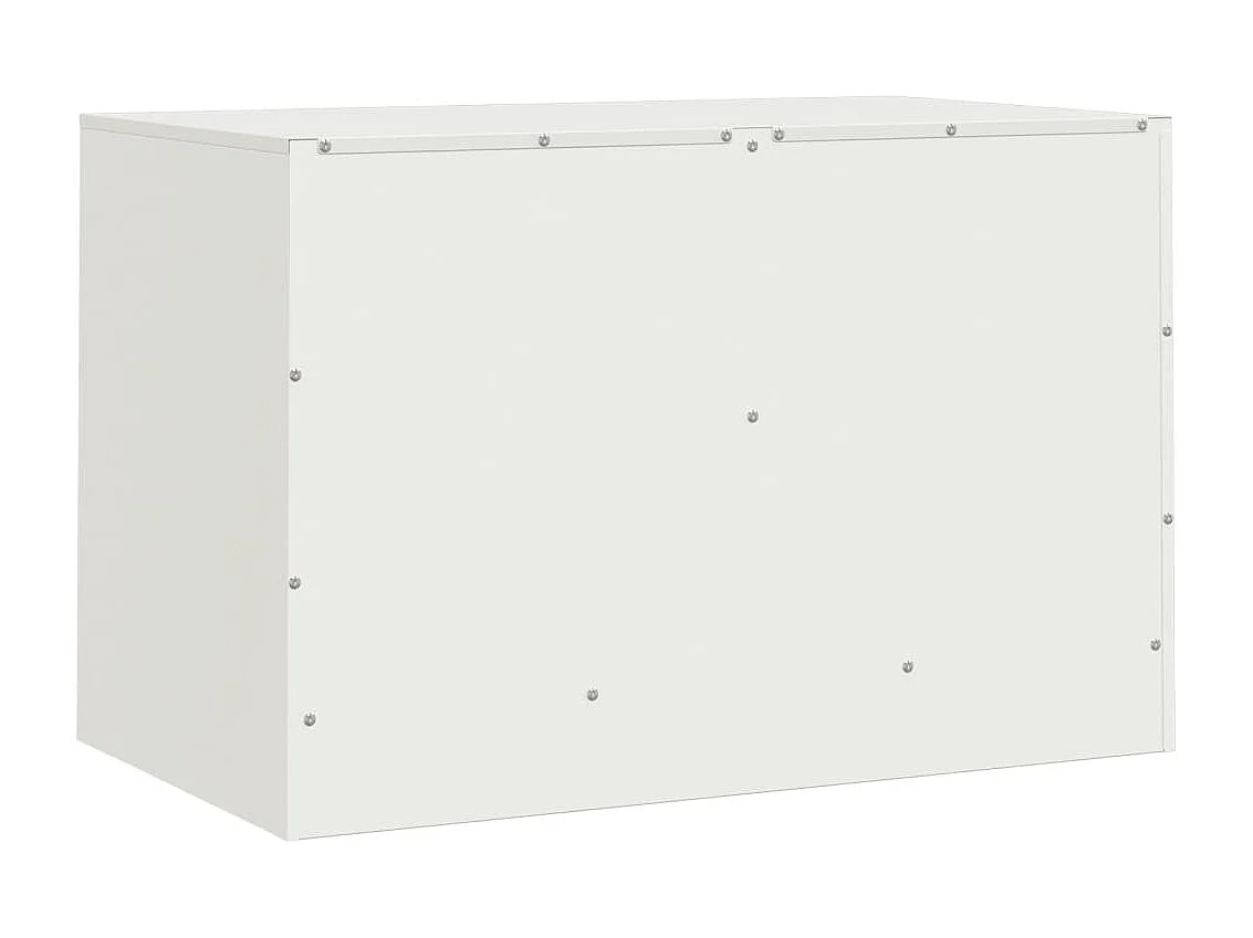 Castlerea  Meuble TV blanc 67x39x44 cm acier