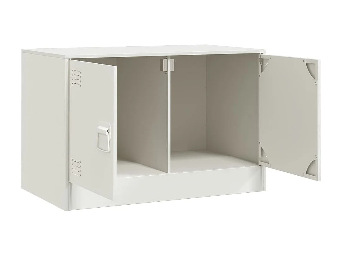 Castlerea  Meuble TV blanc 67x39x44 cm acier