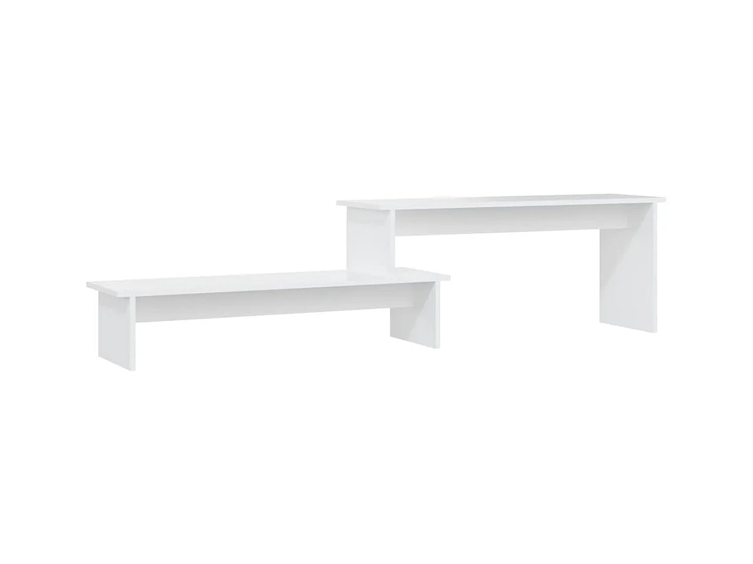 Gritnir  Meuble TV Blanc 180x30x43 cm Aggloméré