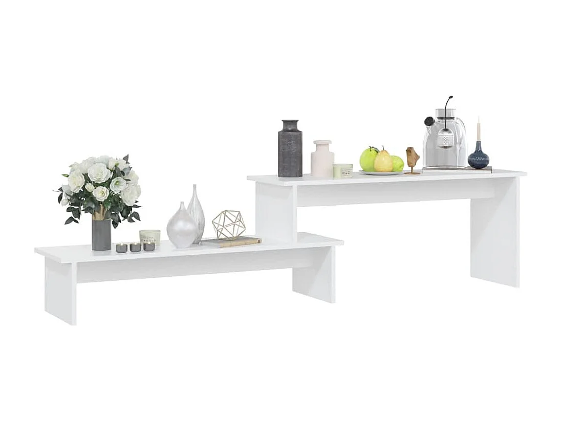 Gritnir  Mueble para TV madera contrachapada blanco 180x30x43 cm