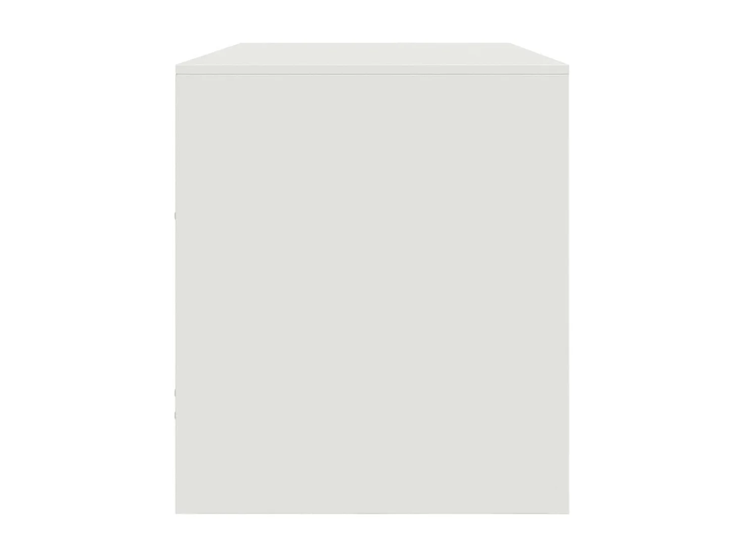 Dafina  Meuble TV blanc 99x39x44 cm acier