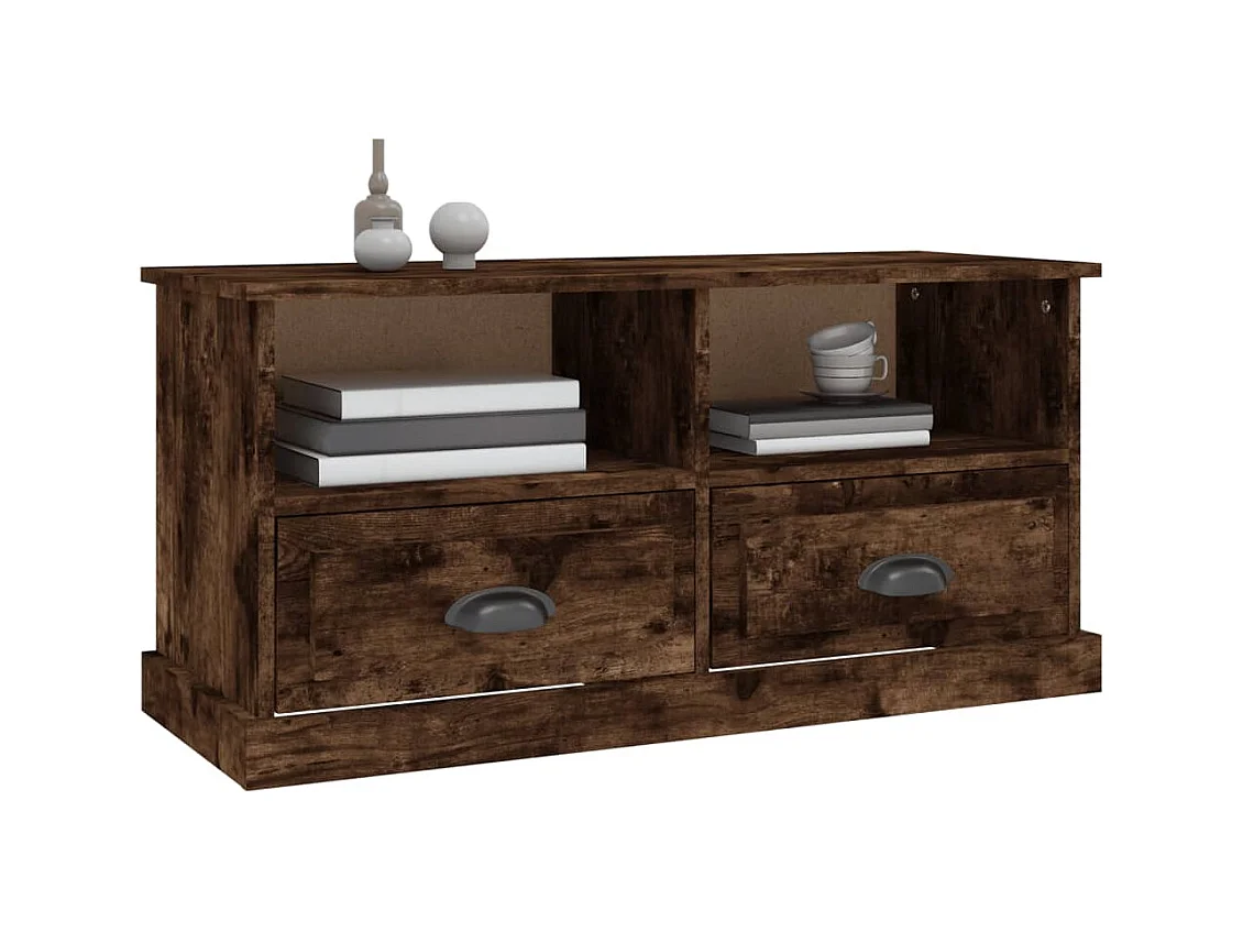 Vrelmi  Mueble para TV madera contrachapada roble ahumado 93x35,5x45 cm