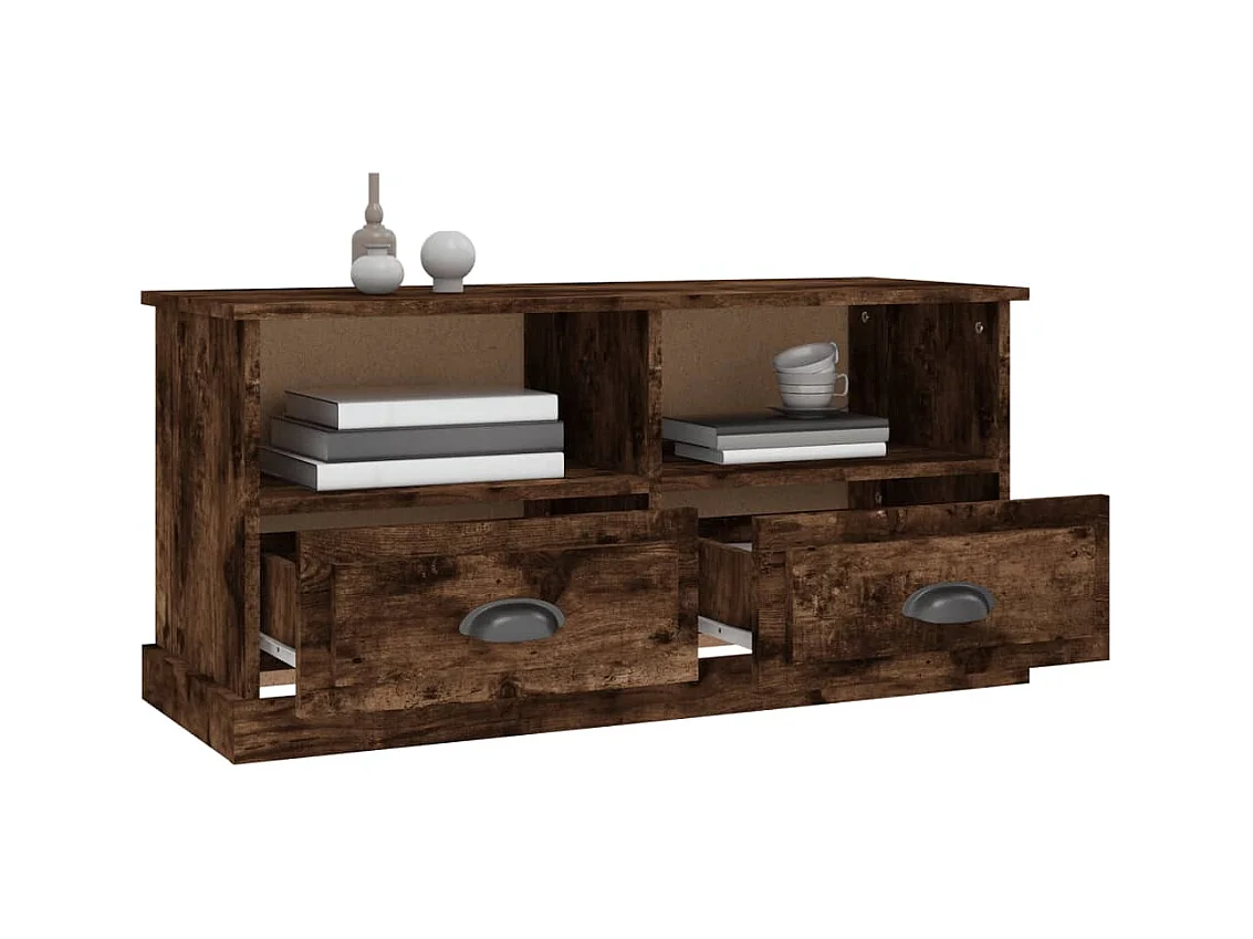 Vrelmi  Mueble para TV madera contrachapada roble ahumado 93x35,5x45 cm