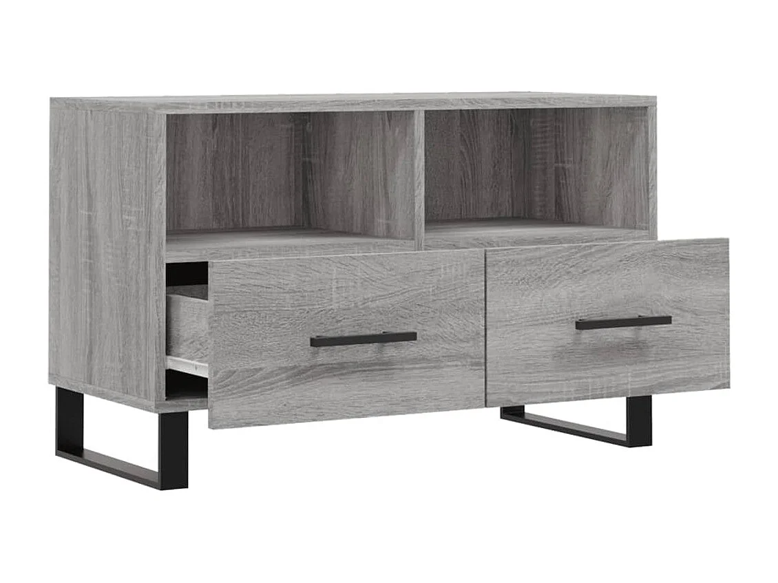 Sigil  Mueble de TV madera de ingeniería gris Sonoma 80x36x50 cm