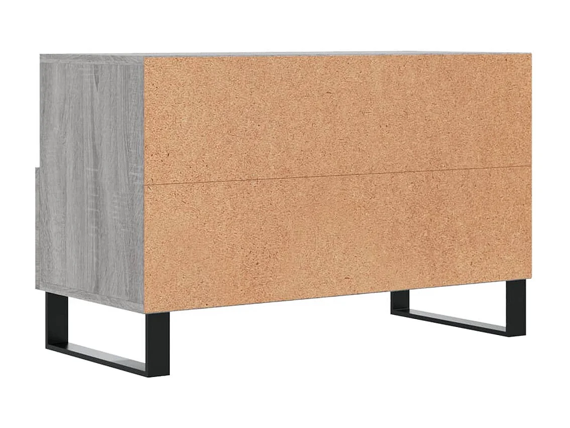 Sigil  Mueble de TV madera de ingeniería gris Sonoma 80x36x50 cm