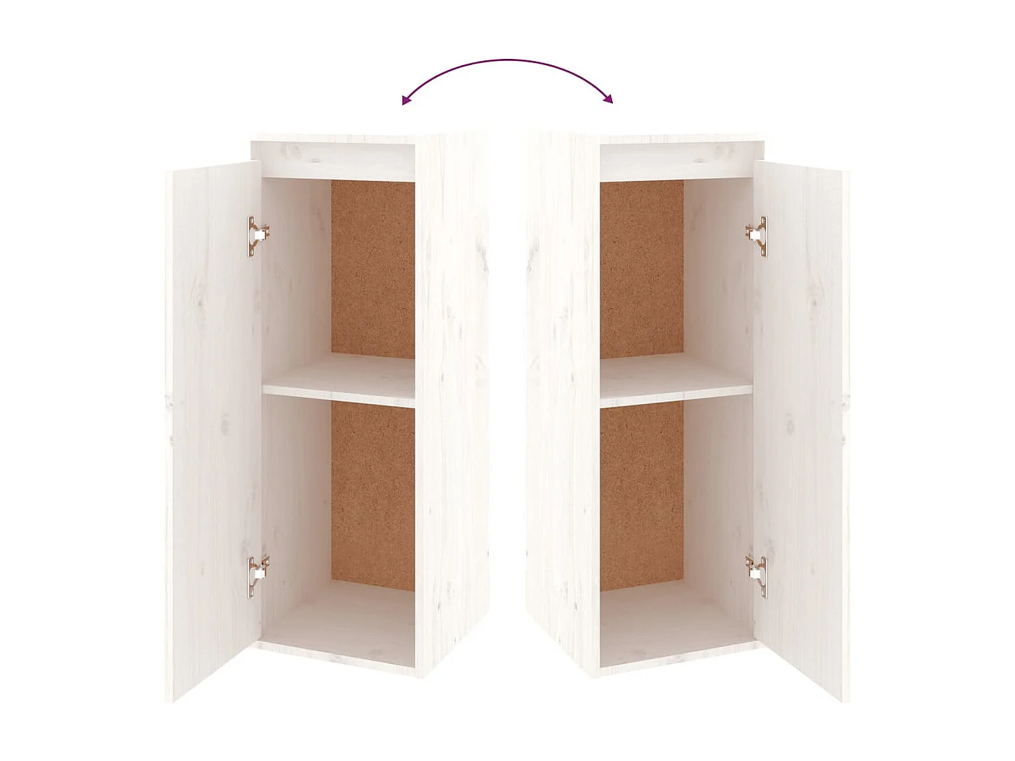 Yrorin  Meubles TV 3 pcs Blanc Bois massif de pin