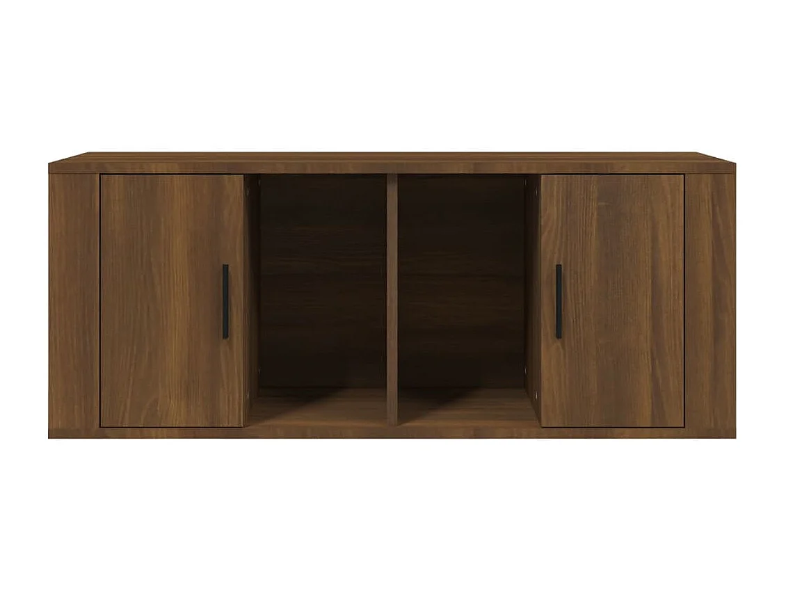Alfinn  Tv-meubel 100x35x40 cm bewerkt hout bruin eikenkleur