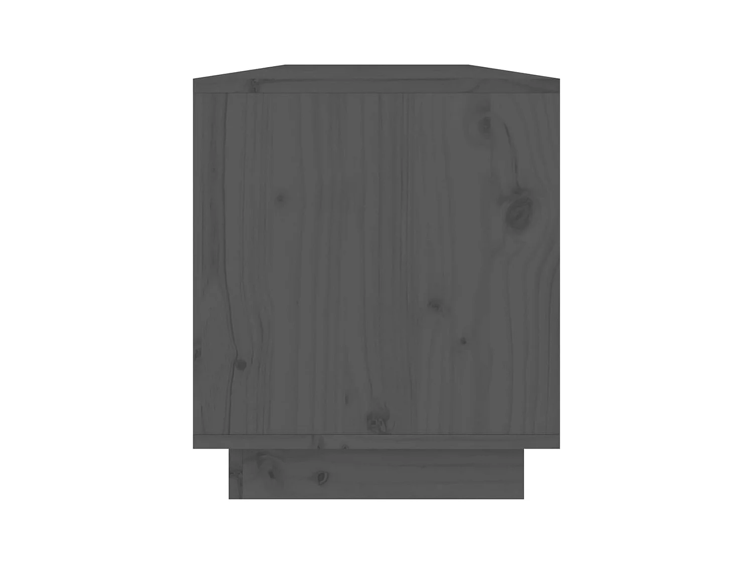 Amber  Meuble TV Gris 110,5x34x40 cm Bois de pin massif