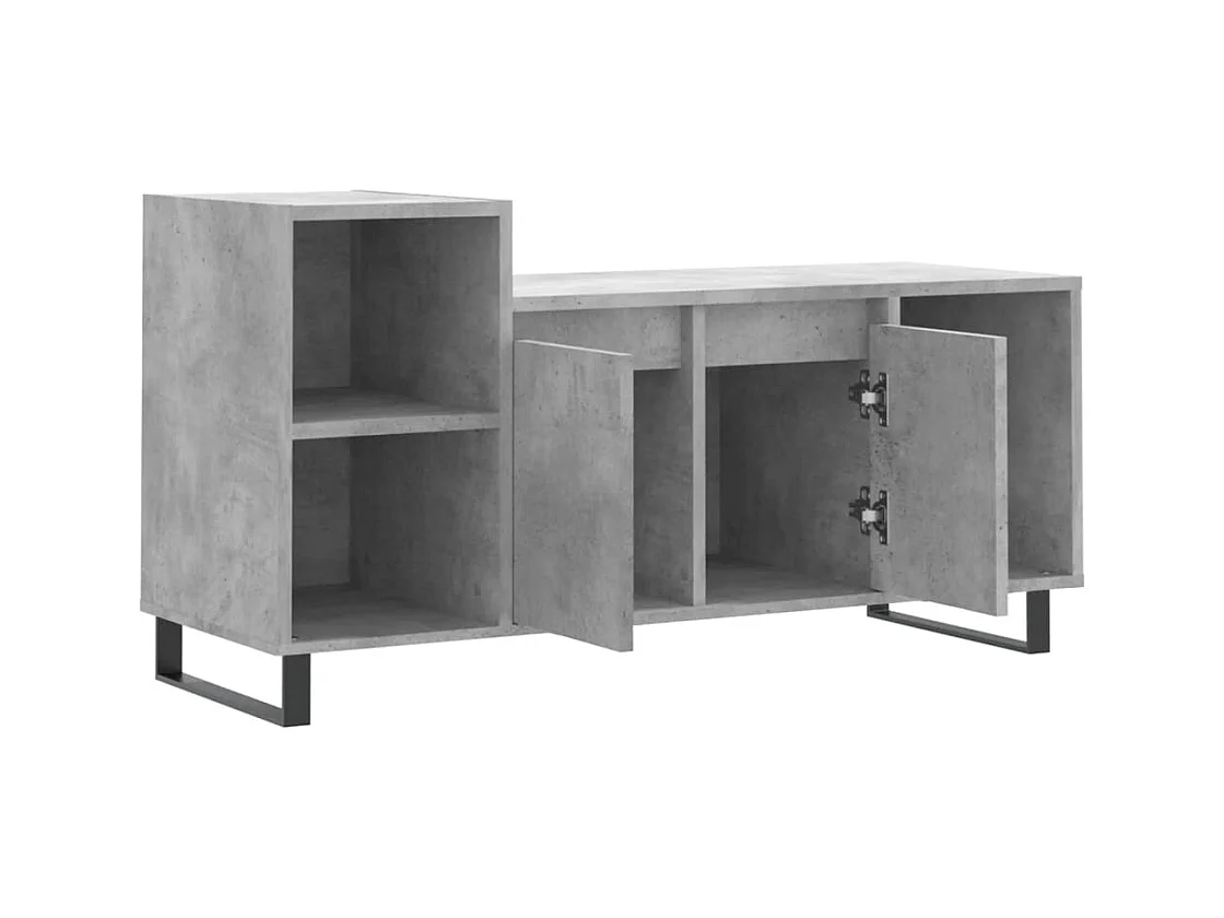 Pelkosenniemi  Meuble TV Gris béton 100x35x55 cm Bois d'ingénierie