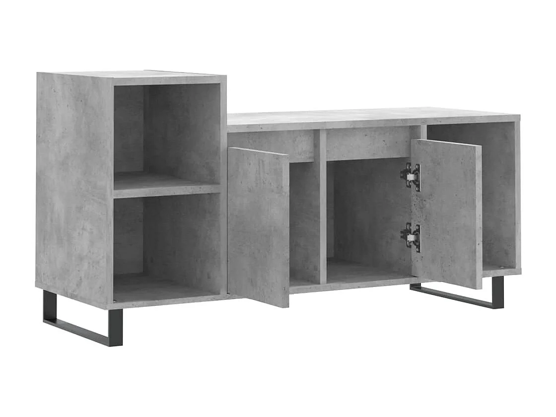 Pelkosenniemi  Meuble TV Gris béton 100x35x55 cm Bois d'ingénierie