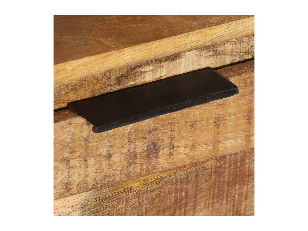 Nolan  Meuble TV 110x30x40 cm Bois de manguier brut