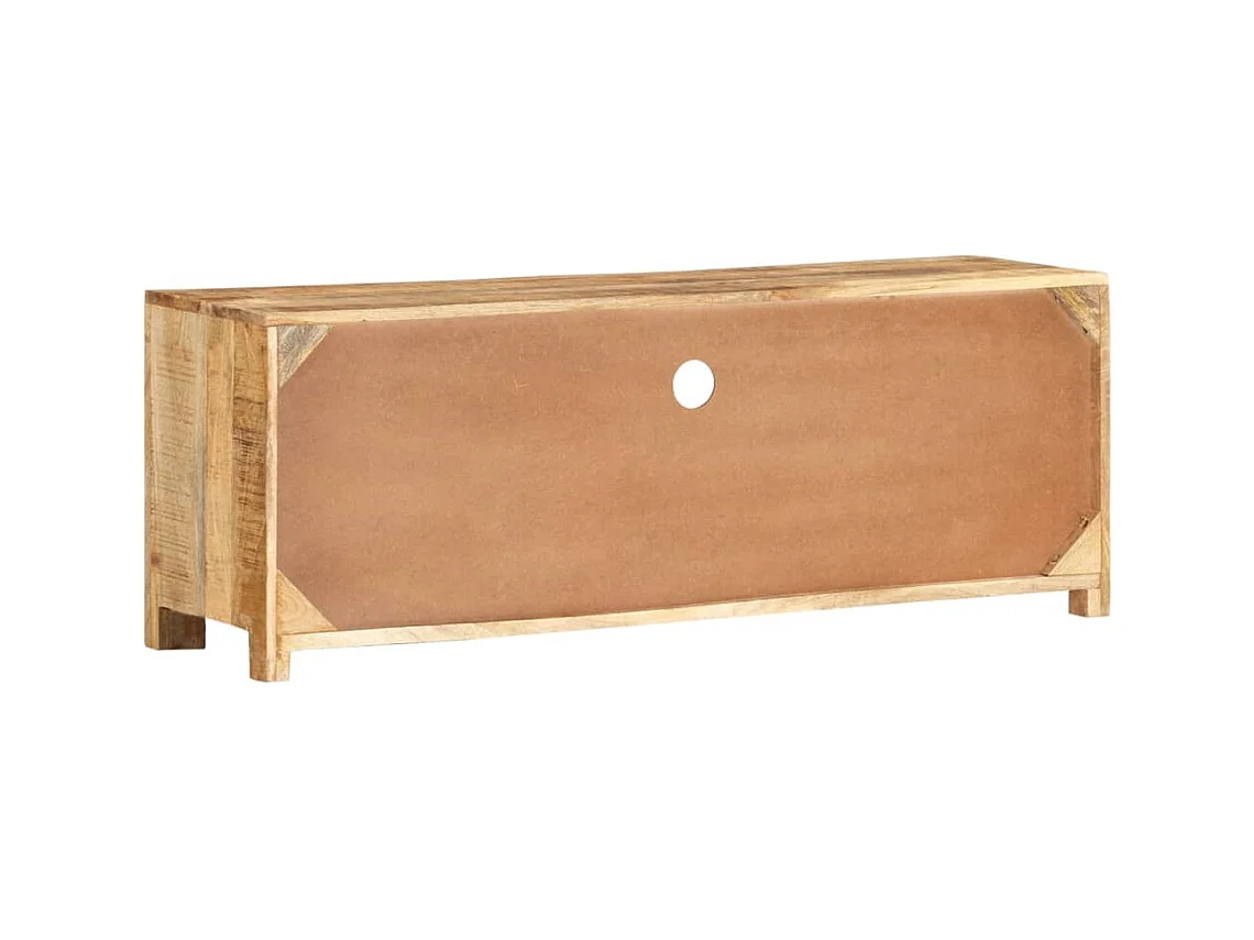 Nolan  Meuble TV 110x30x40 cm Bois de manguier brut