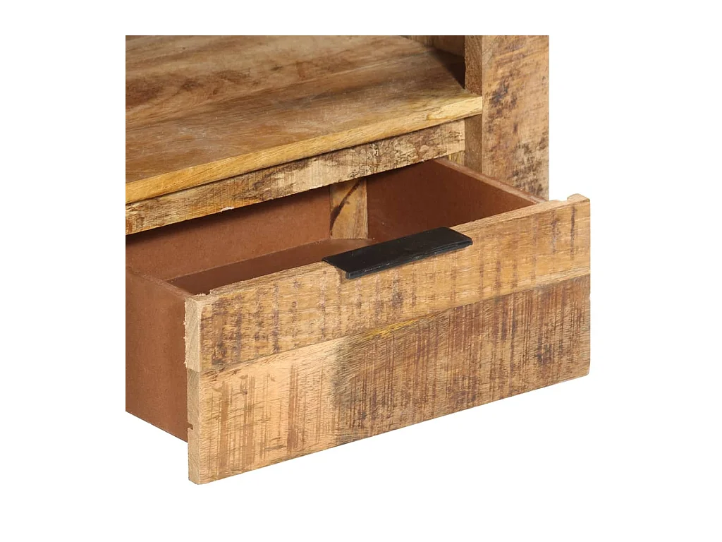 Nolan  Meuble TV 110x30x40 cm Bois de manguier brut