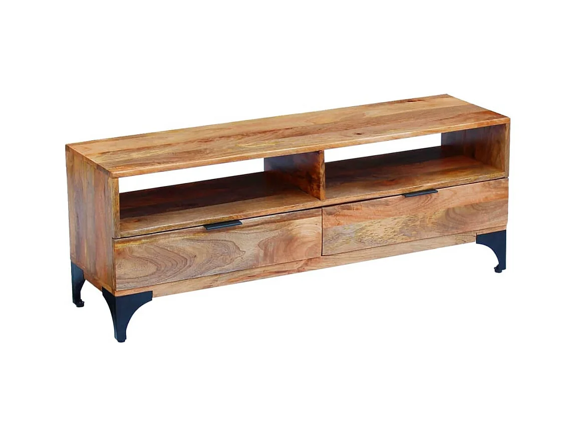 Leyla  Meuble TV bois de manguier 120x35x45 cm