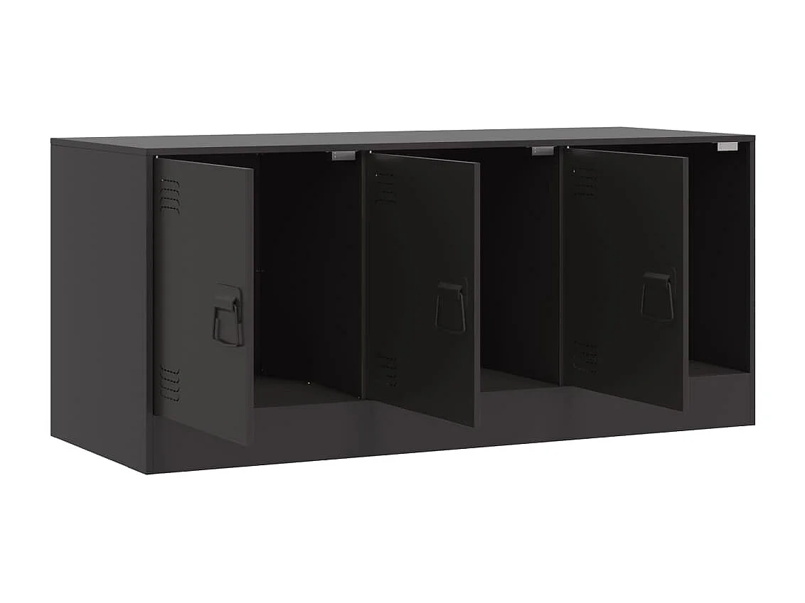 Ovdir  Meuble TV noir 99x39x44 cm acier