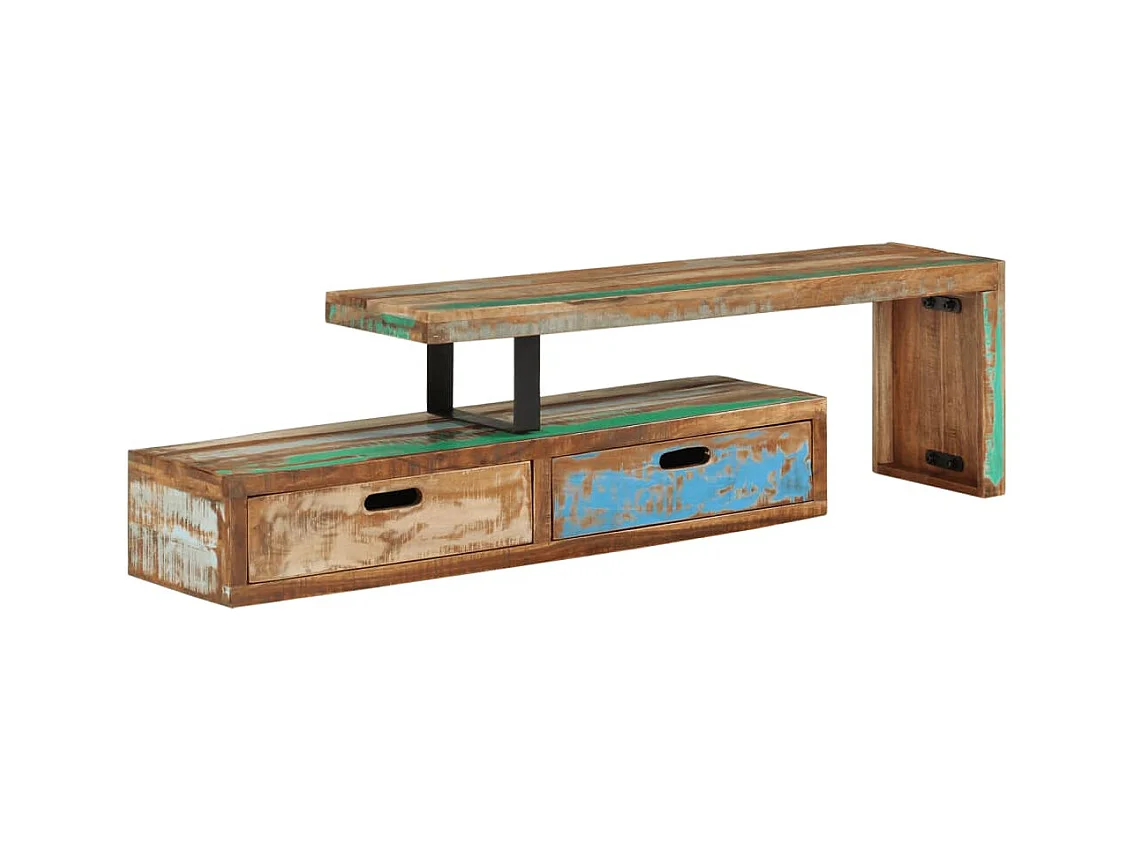 Philippe-René  Tv-meubel (118-200) x 30 x 40 cm massief hout gerecycled