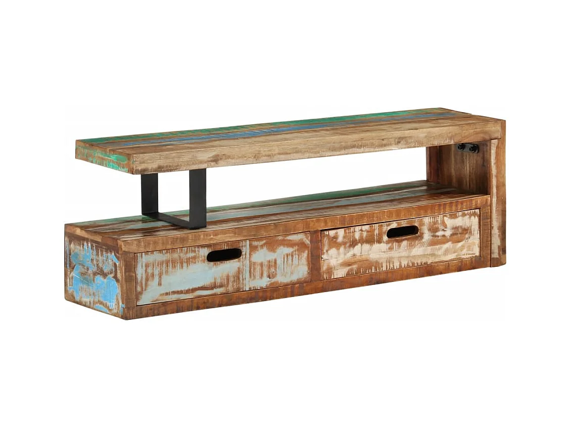 Philippe-René  Tv-meubel (118-200) x 30 x 40 cm massief hout gerecycled