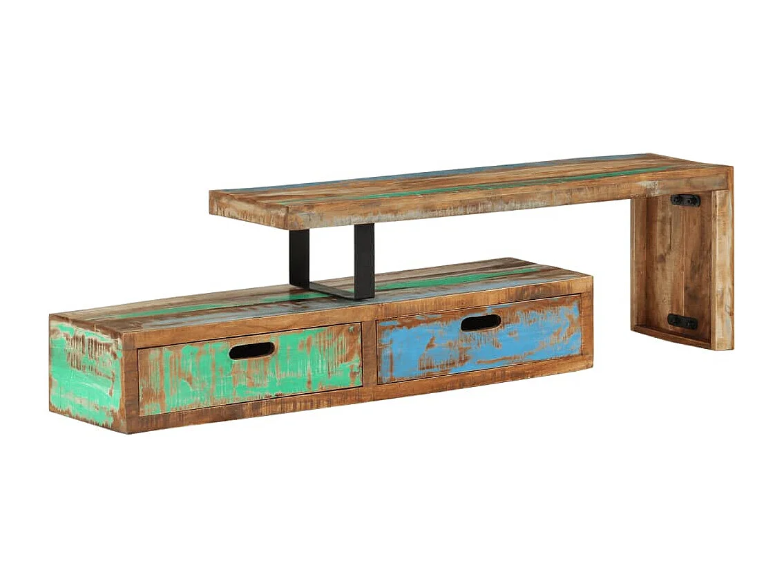 Philippe-René  Tv-meubel (118-200) x 30 x 40 cm massief hout gerecycled