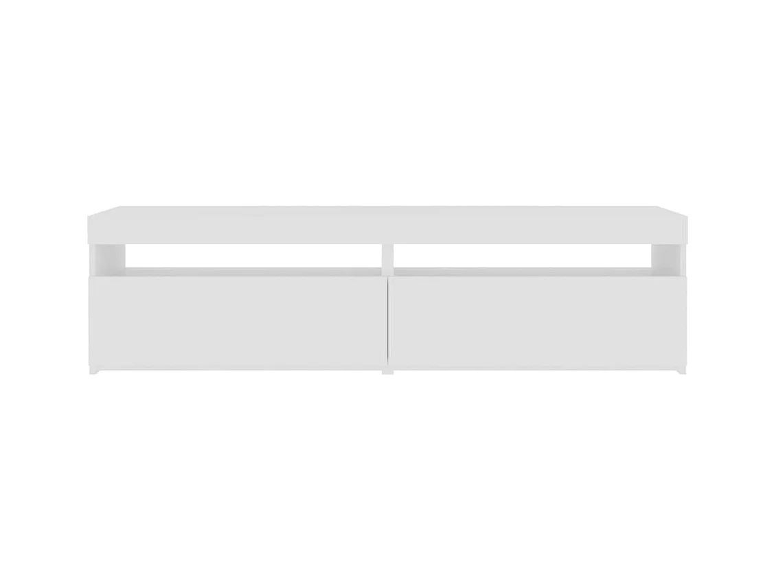 Ilion  Muebles de TV con luces LED 2 uds blanco brillante 75x35x40 cm