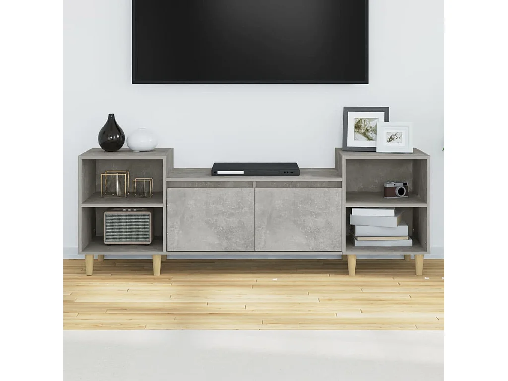 Grylis  Mueble para TV madera contrachapada gris hormigón 160x35x55 cm