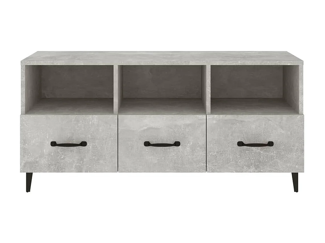 Firuz  Tv-meubel 102x35x50 cm bewerkt hout betongrijs