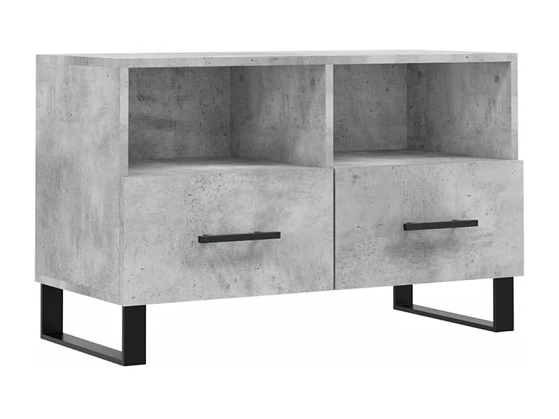 Sigil  Meuble TV Gris béton 80x36x50 cm Bois d'ingénierie