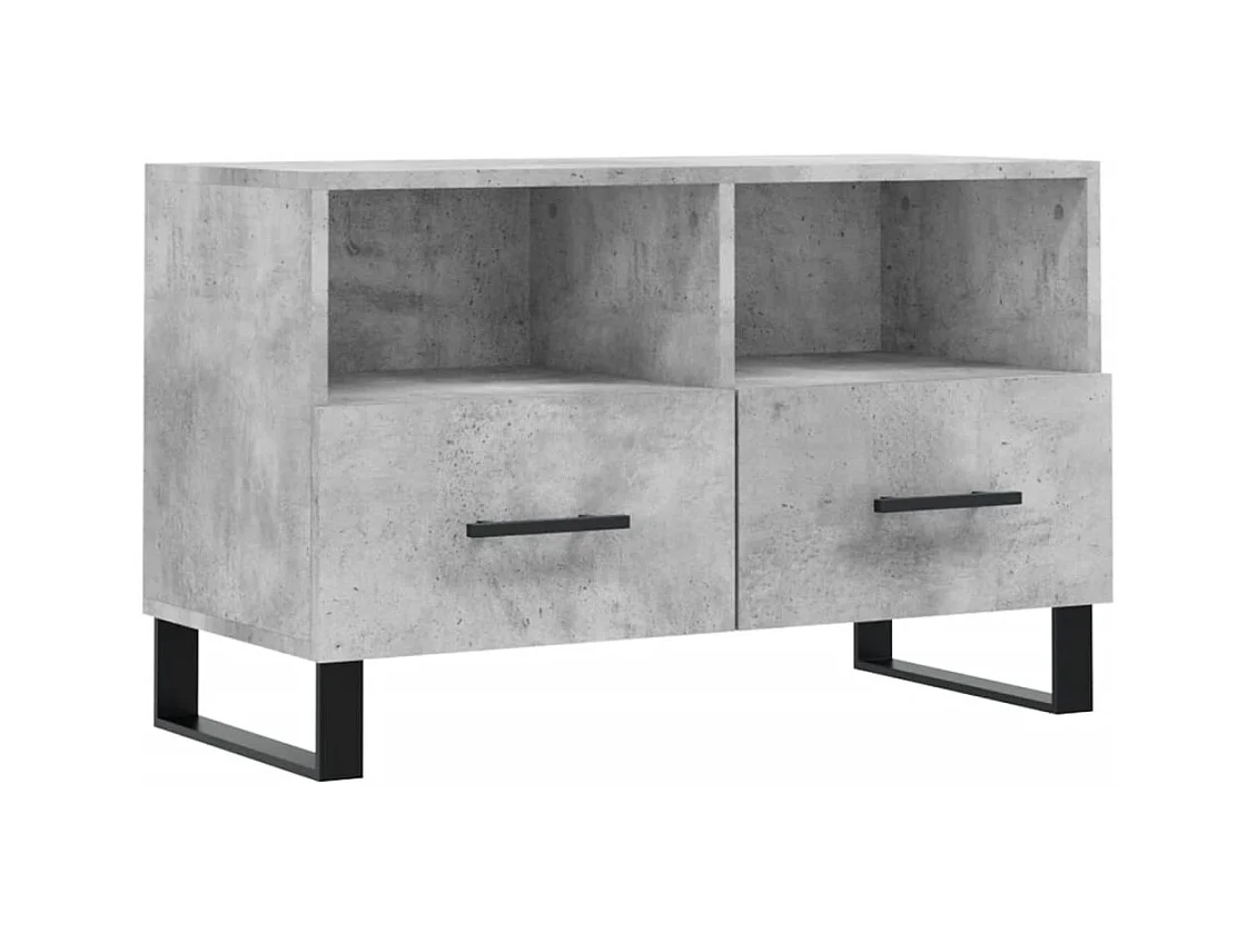 Sigil  Meuble TV Gris béton 80x36x50 cm Bois d'ingénierie