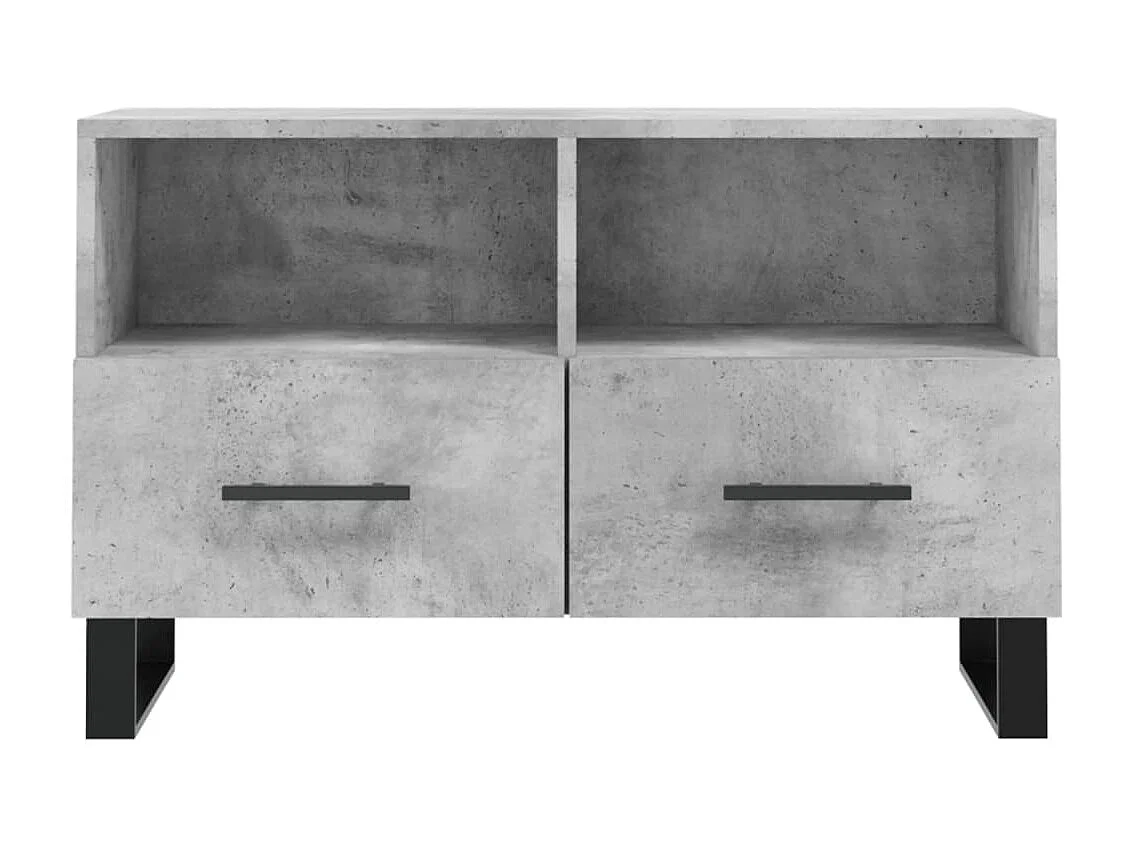 Sigil  Meuble TV Gris béton 80x36x50 cm Bois d'ingénierie