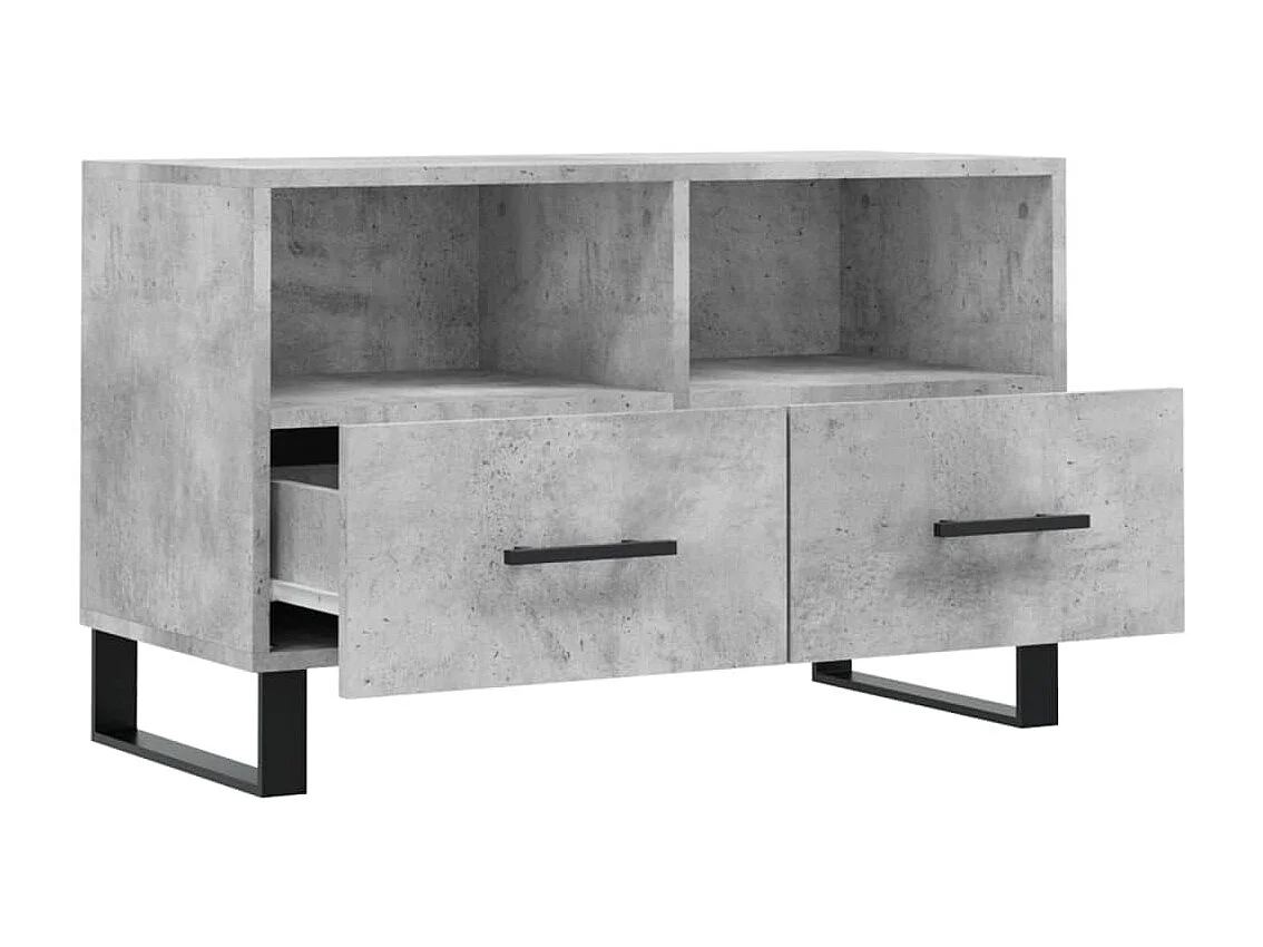 Sigil  Meuble TV Gris béton 80x36x50 cm Bois d'ingénierie