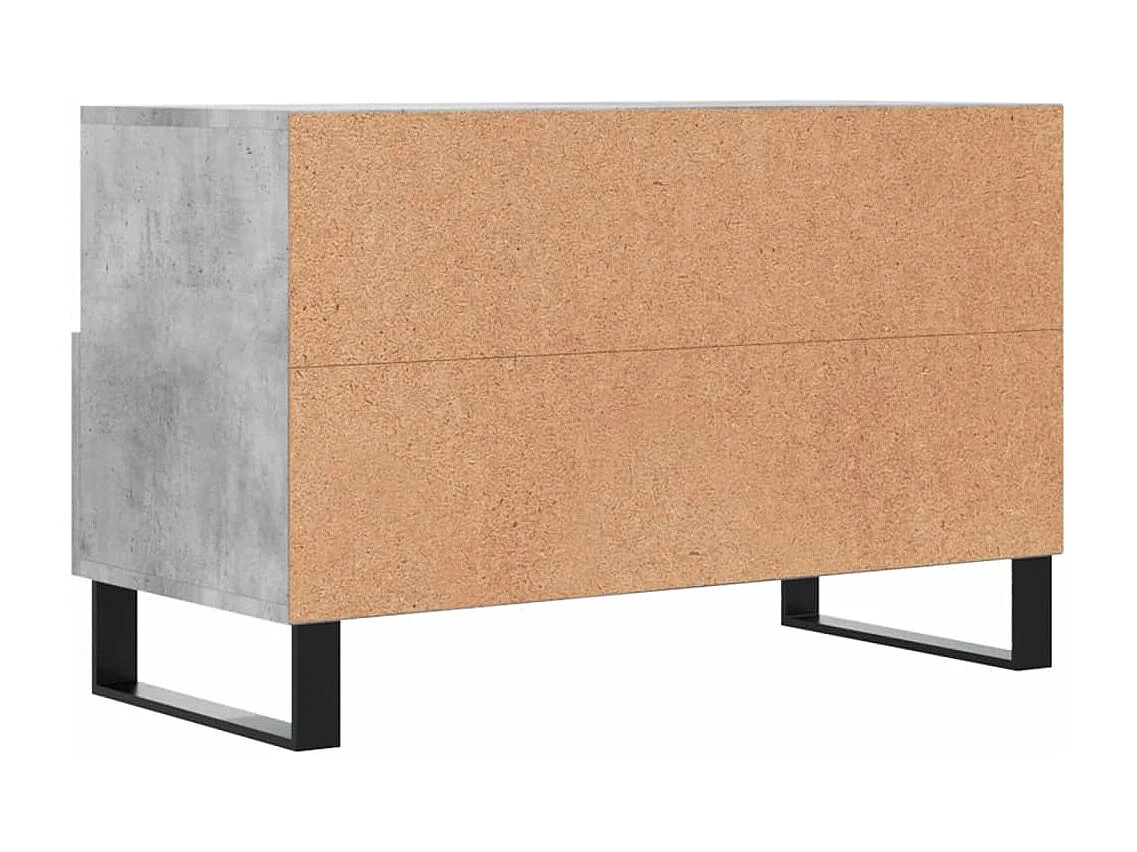 Sigil  Meuble TV Gris béton 80x36x50 cm Bois d'ingénierie